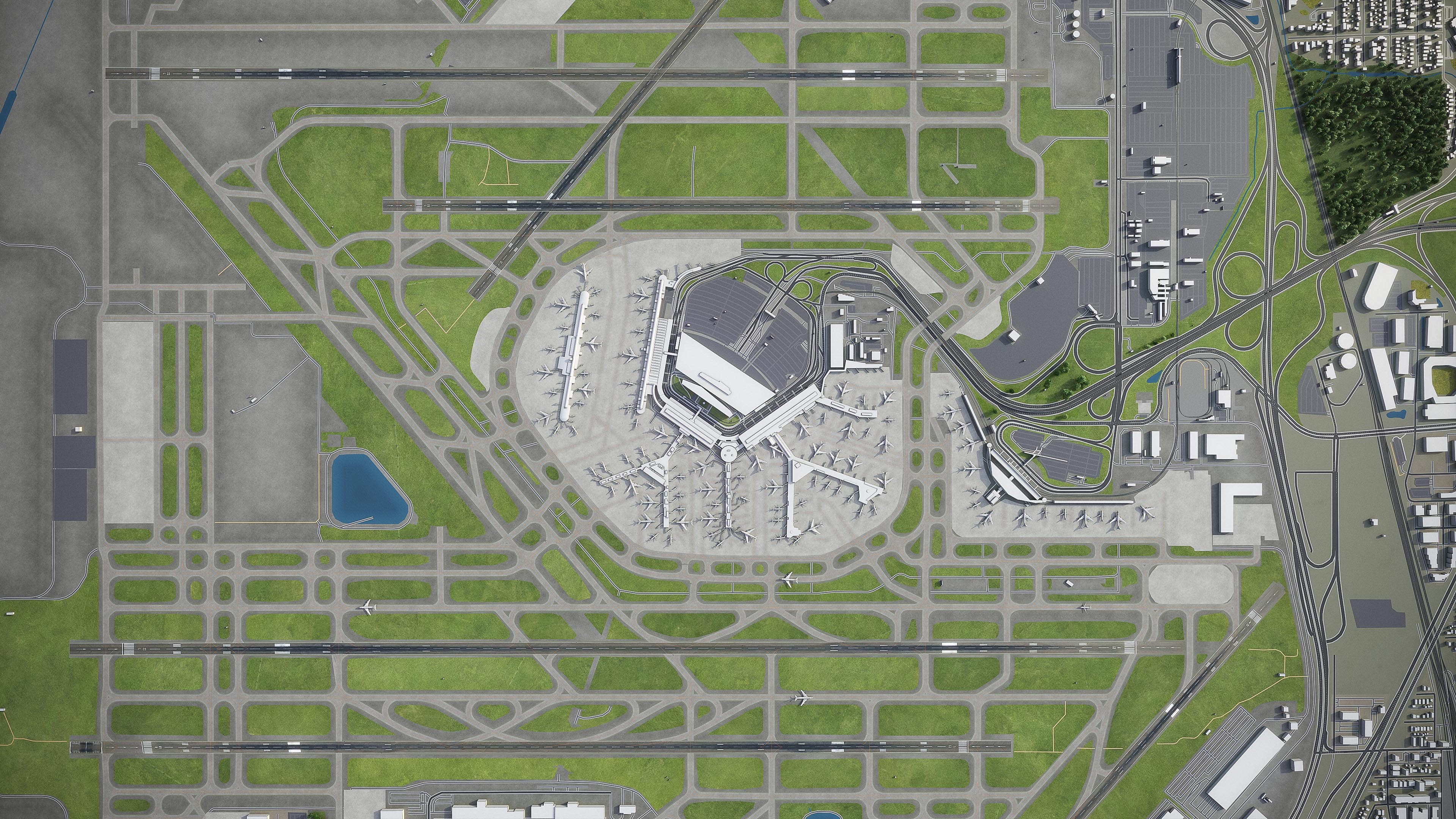 芝加哥奥黑尔国际机场ord3d模型
