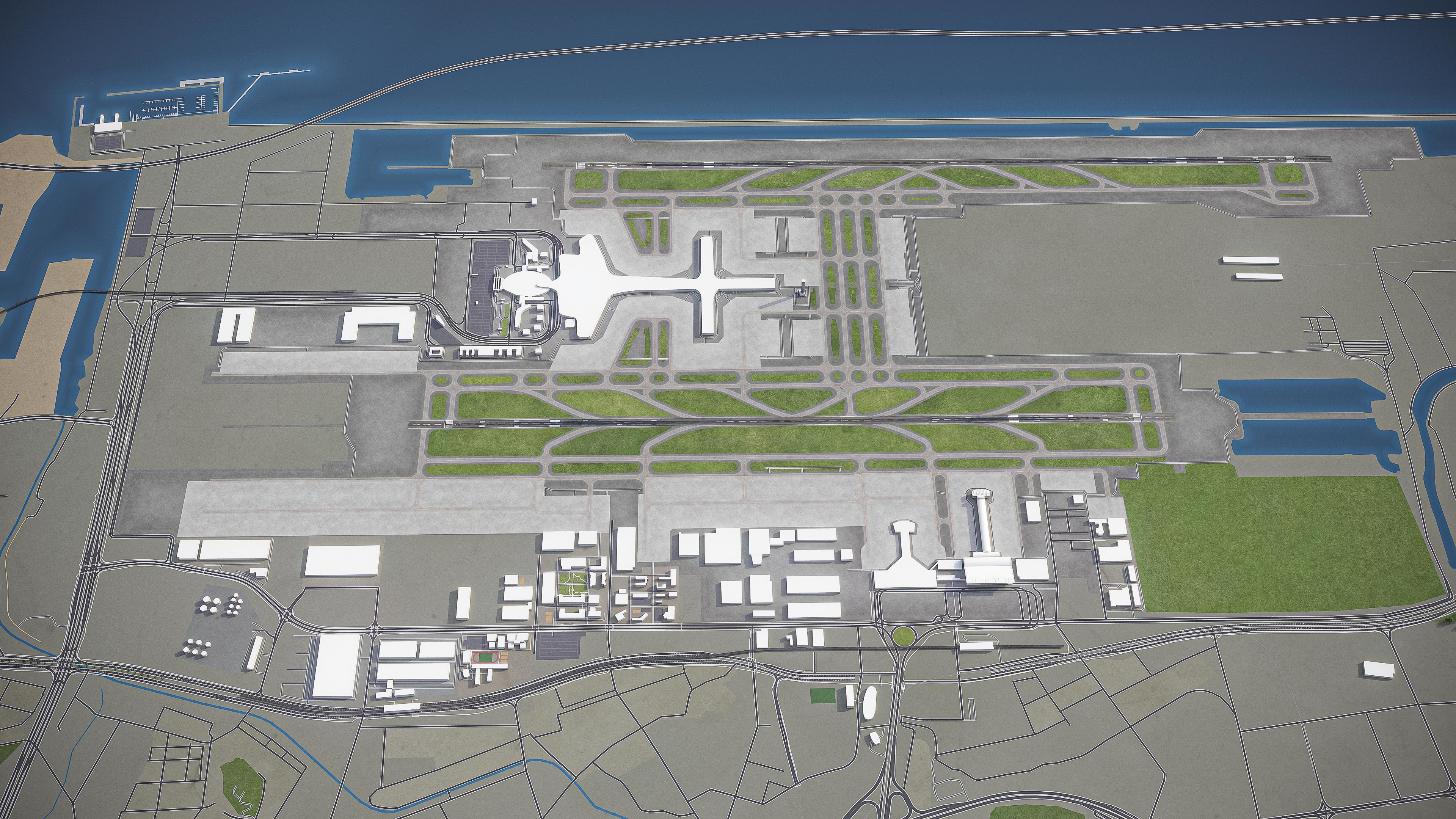 深圳宝安国际机场3d模型