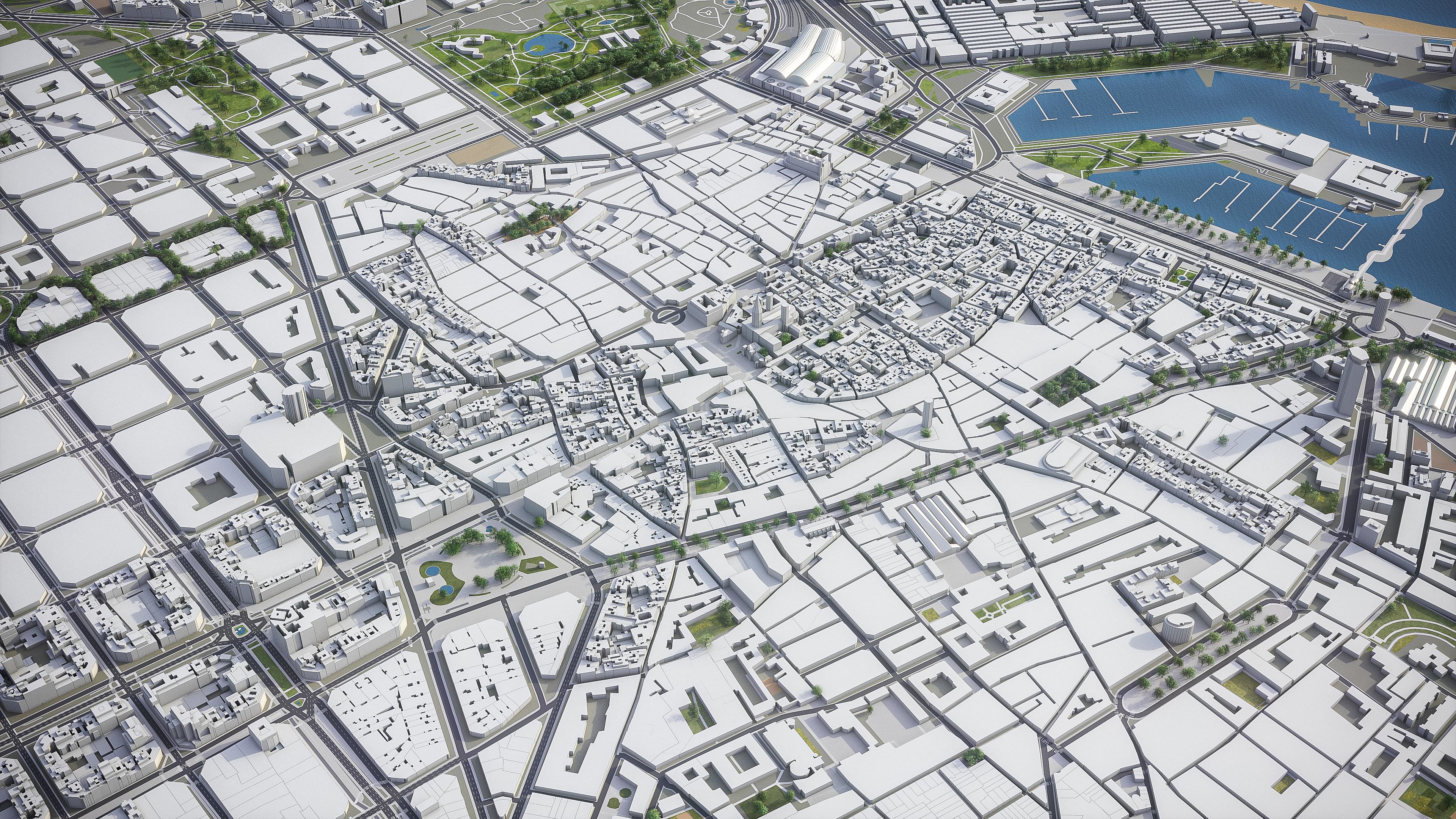 巴塞罗那 - 城市和周边地区3d模型