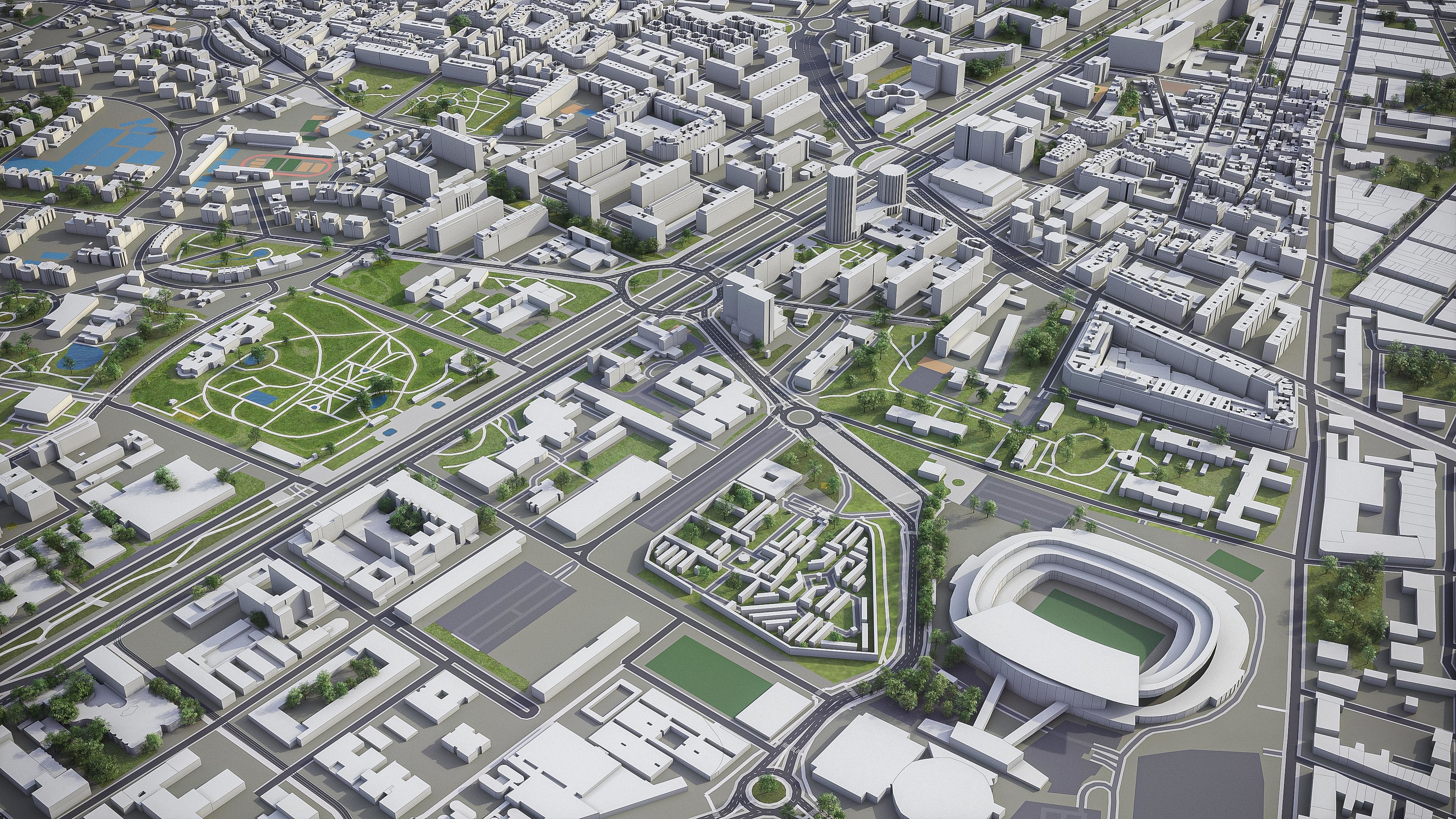 巴塞罗那 - 城市和周边地区3d模型