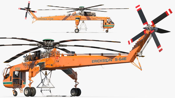 Helicóptero Sikorsky S 64 Skycrane de plataforma pesada equipado Modelo