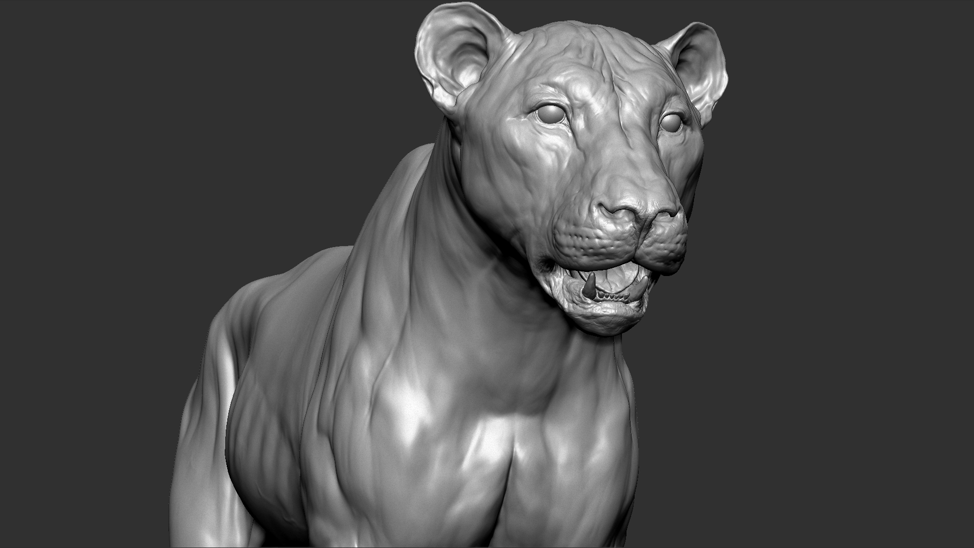 狮子(大猫)视觉特效ultra zbrush sculpt3d模型