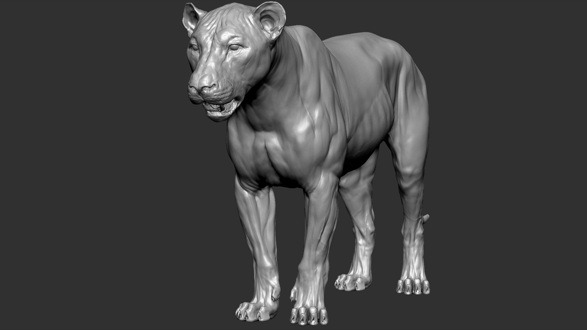 狮子(大猫)视觉特效ultra zbrush sculpt3d模型