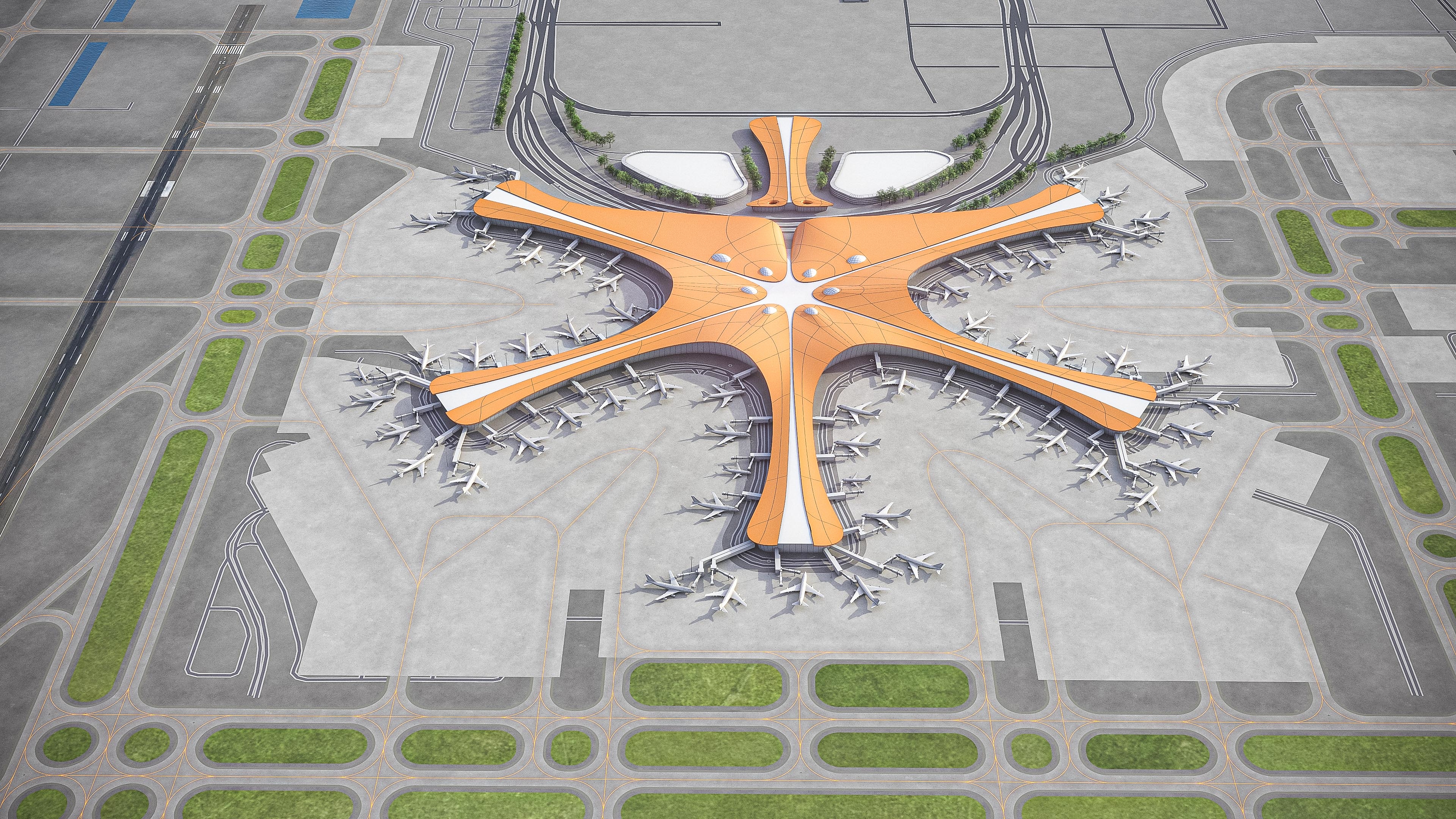 北京大兴国际机场3d模型