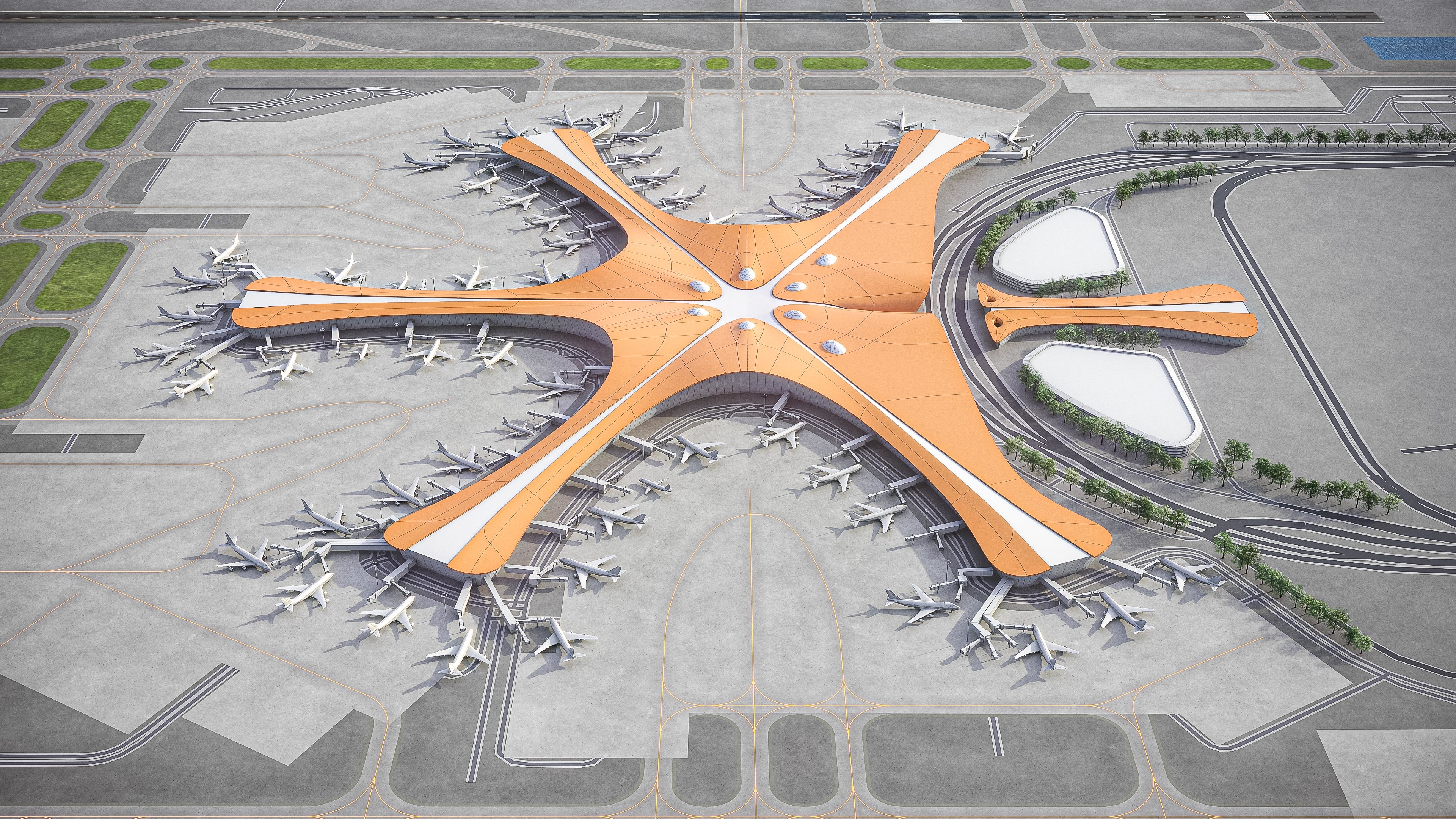 北京大兴国际机场3d模型