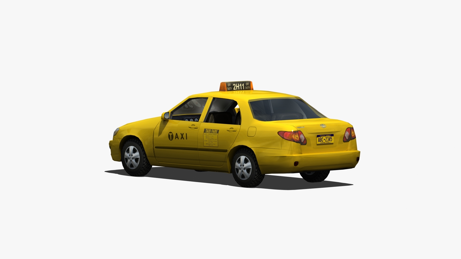 taxi cab 3d model