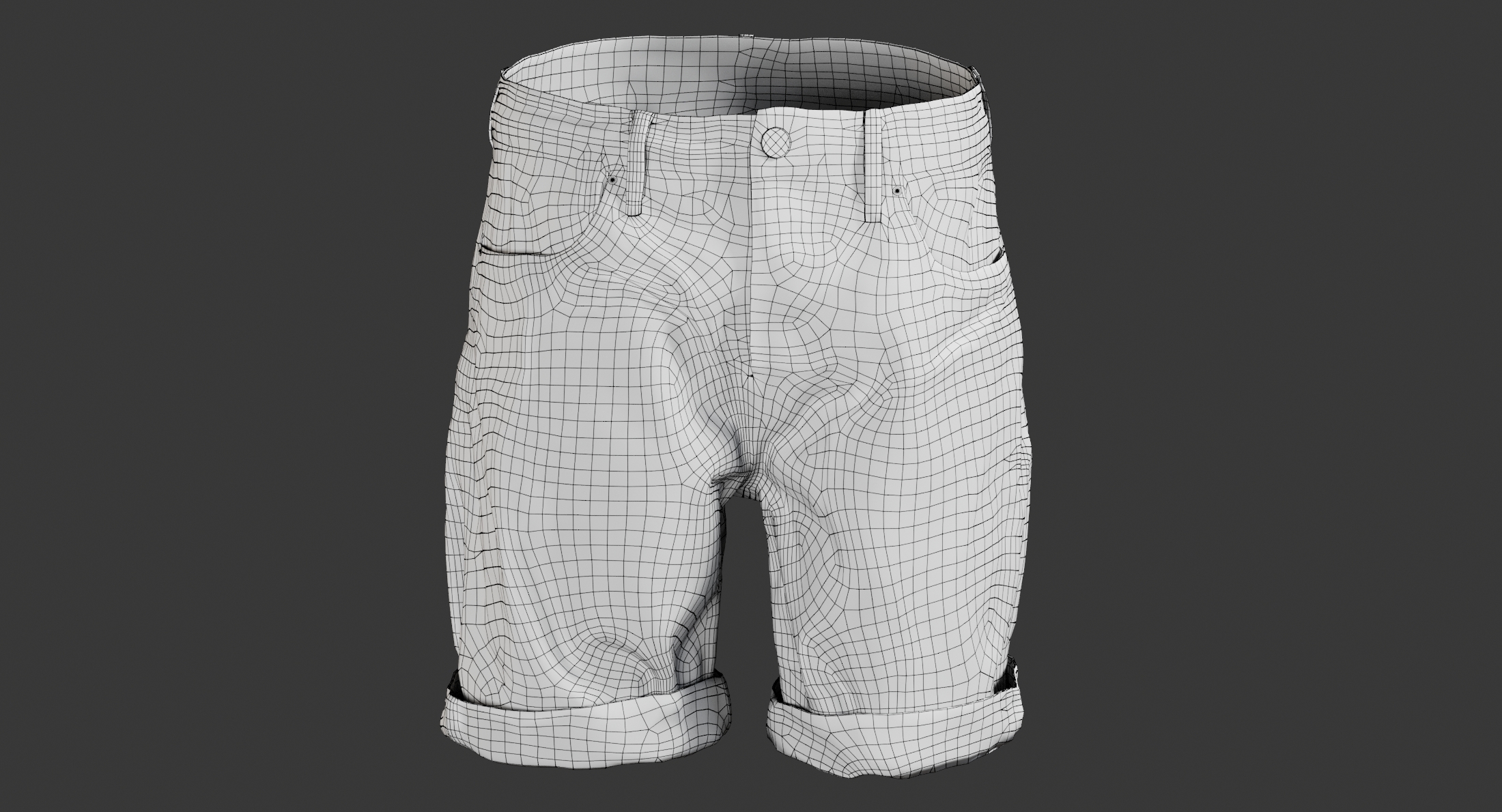 牛仔短裤3d模型