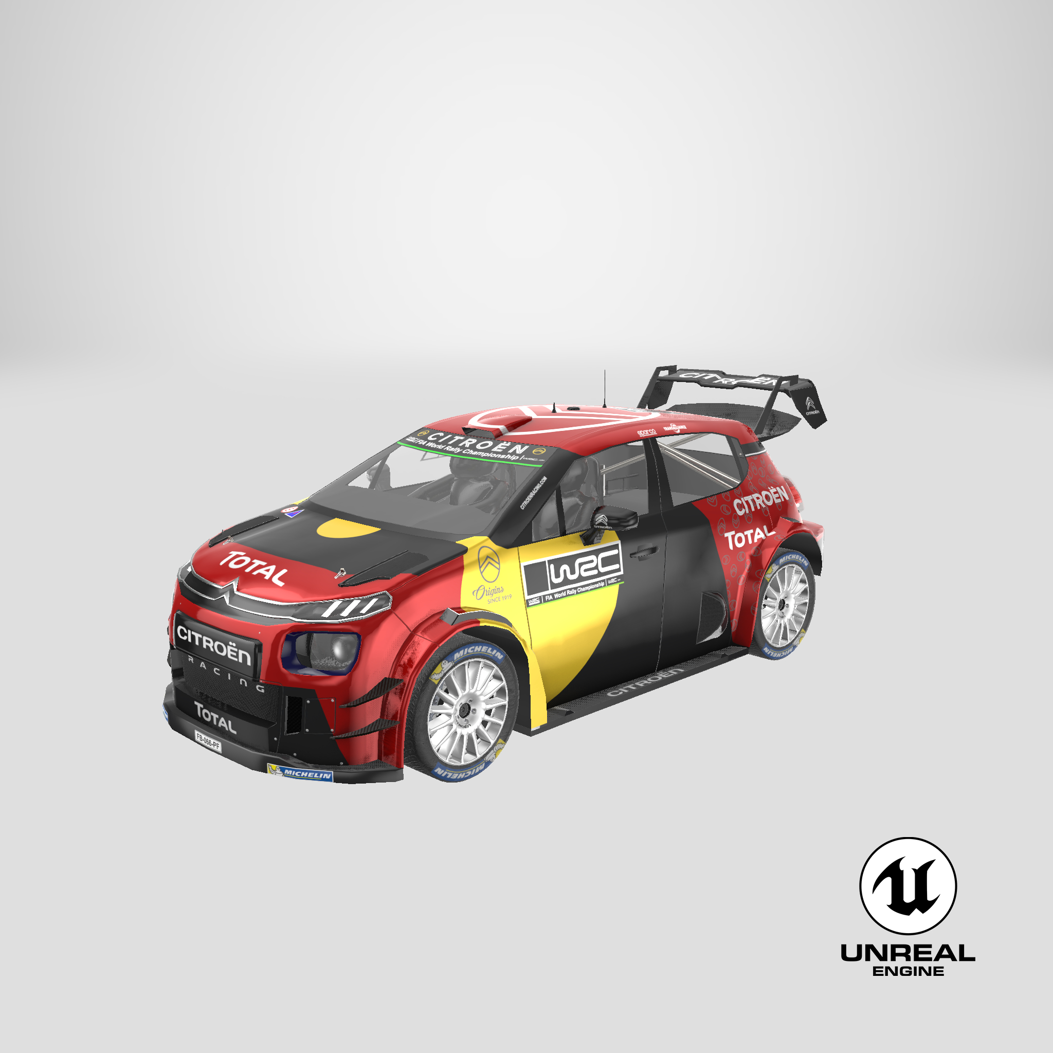 雪铁龙c3 wrc 2019年赛季3d模型