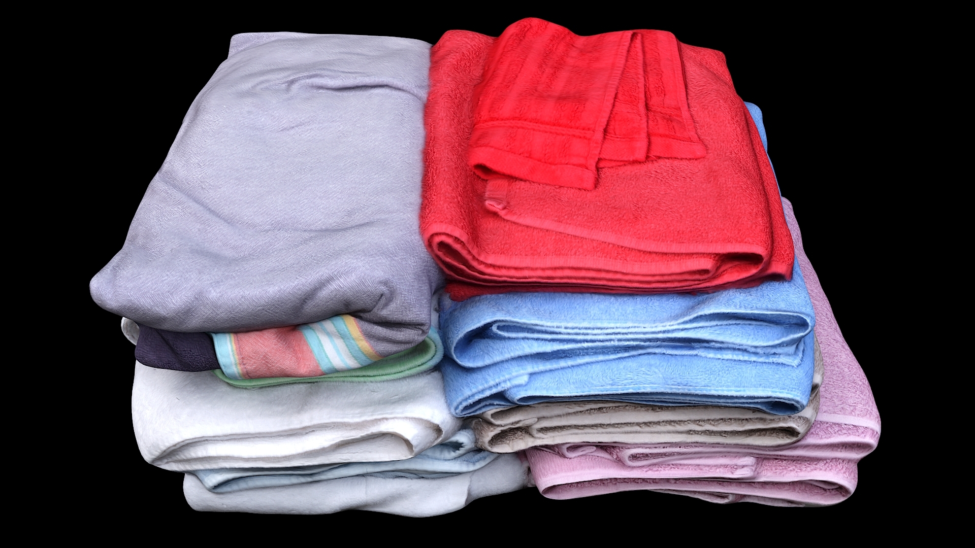 clothes collection 25 towels3d模型