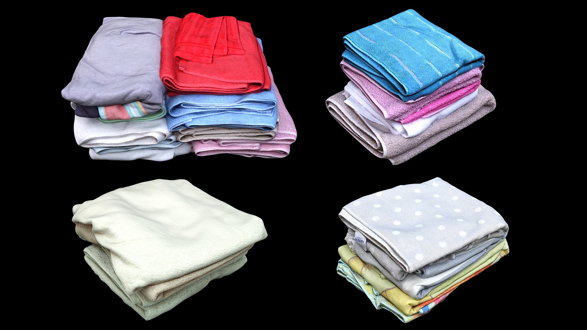 clothes collection 25 towels3d模型