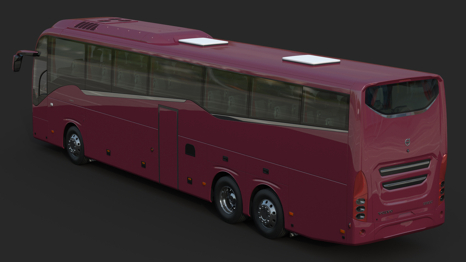 volvo 9900 bus rigged3d模型