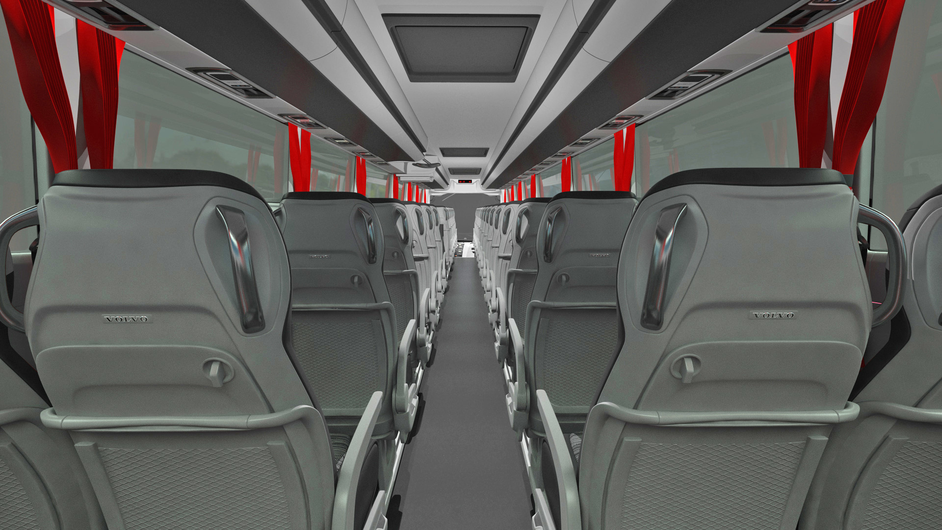 volvo 9900 bus rigged3d模型