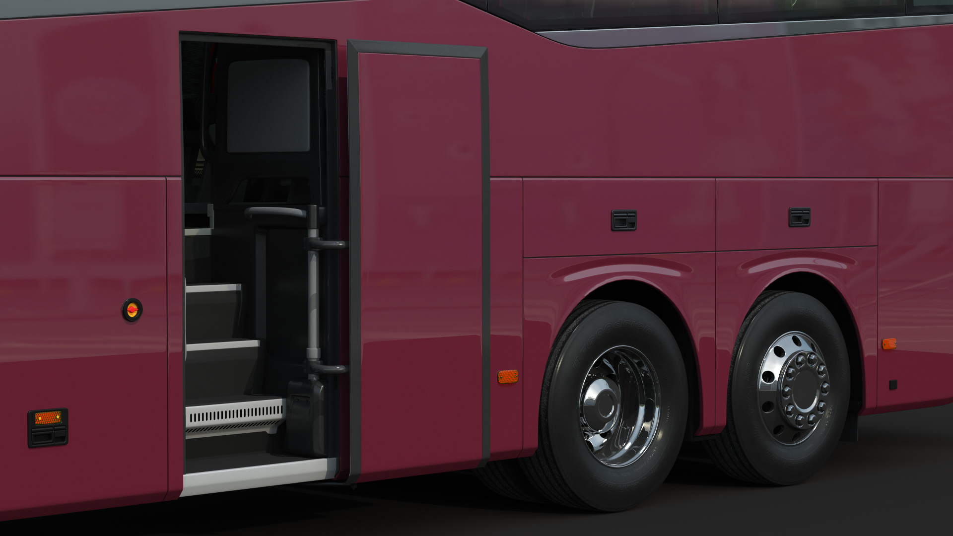 volvo 9900 bus rigged3d模型