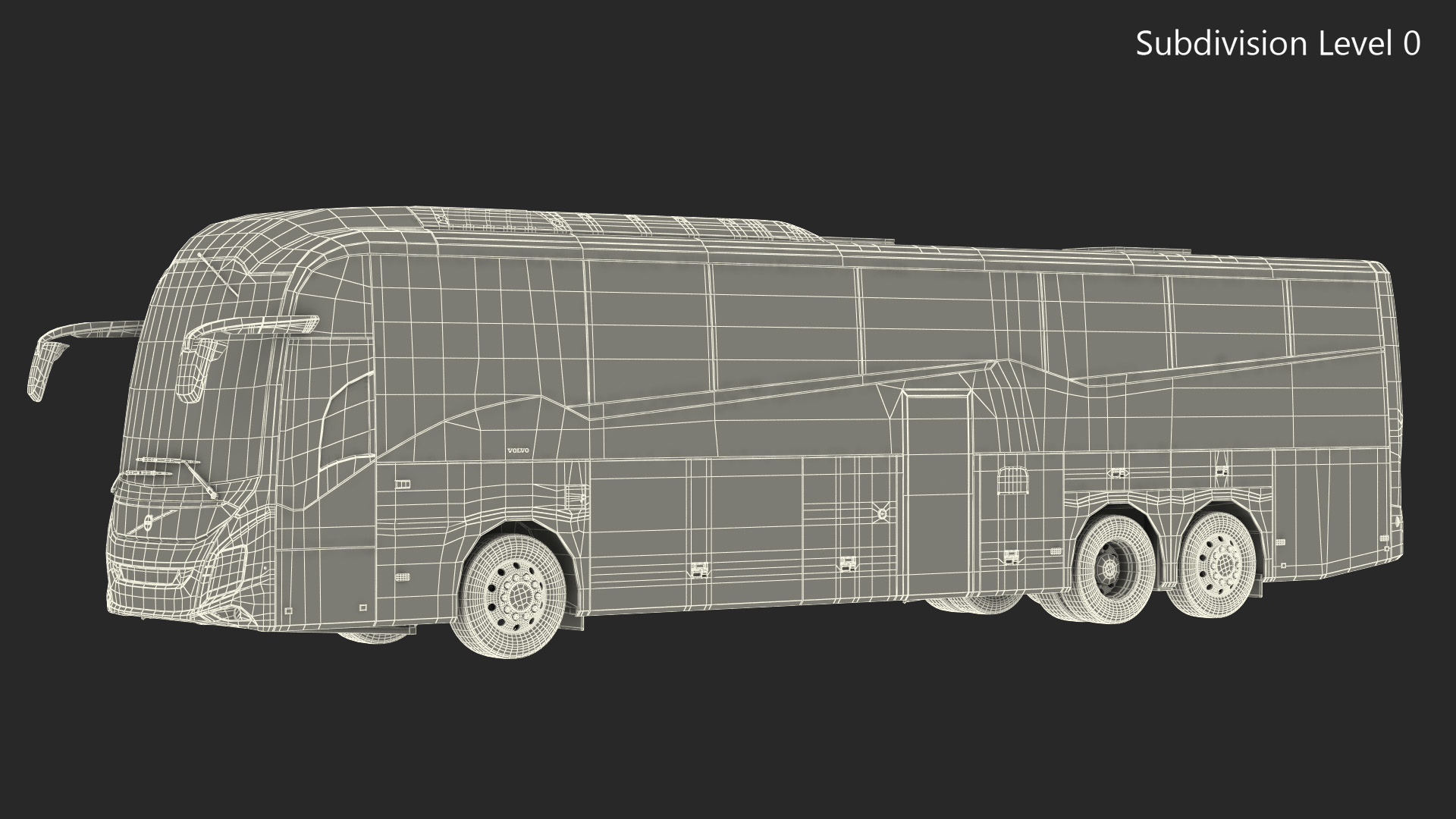 volvo 9900 bus rigged3d模型