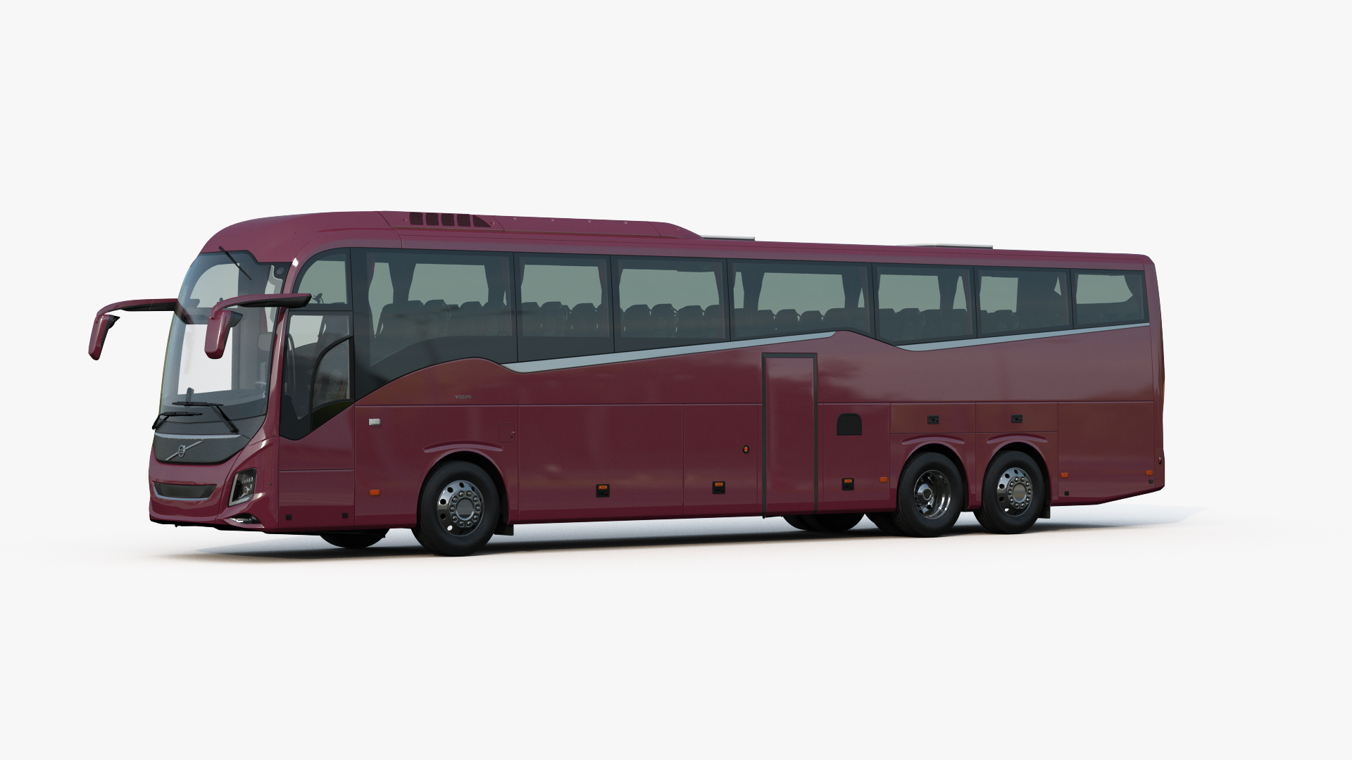 volvo 9900 bus rigged3d模型