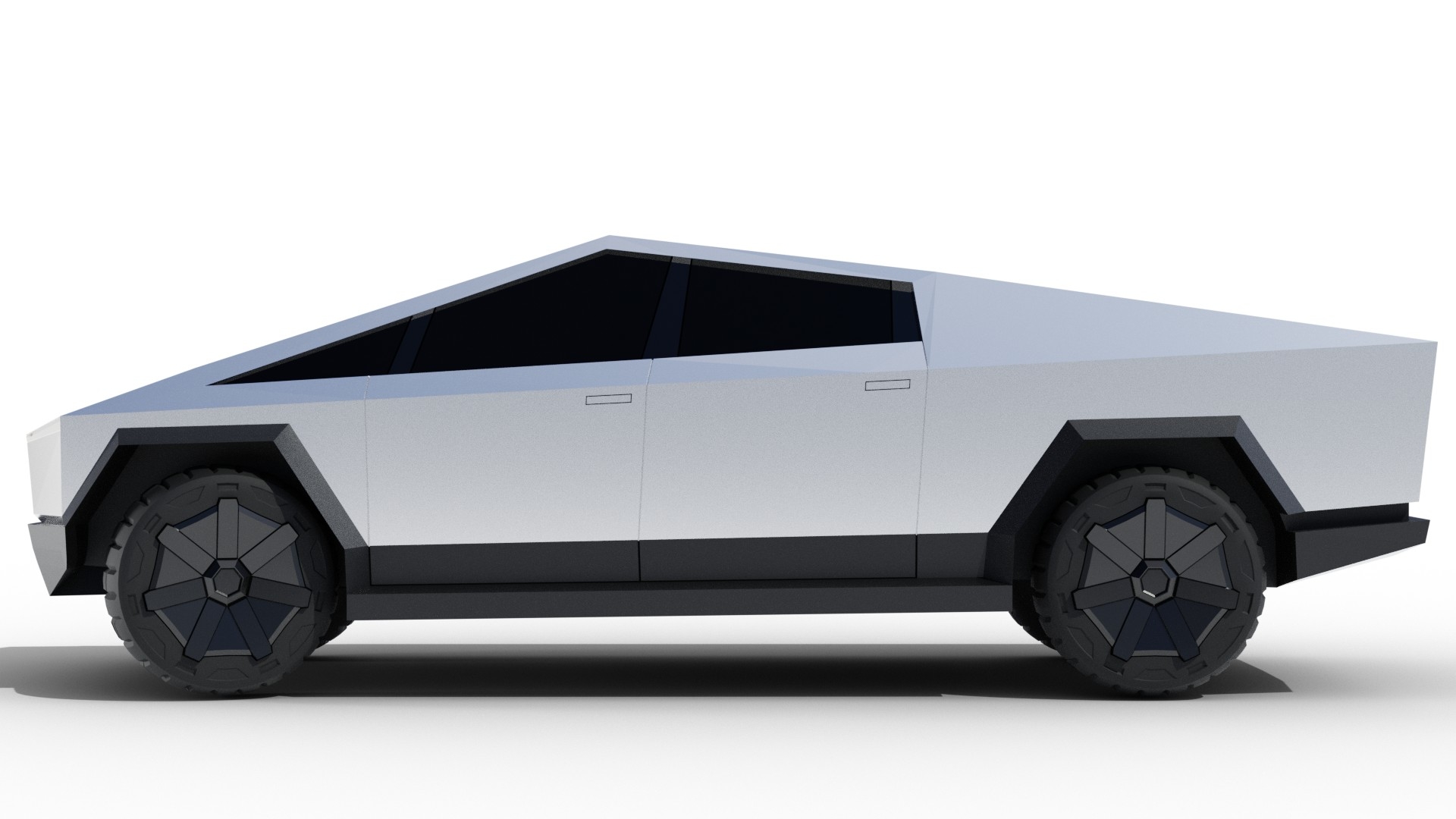 low poly tesla cybertruck3d模型