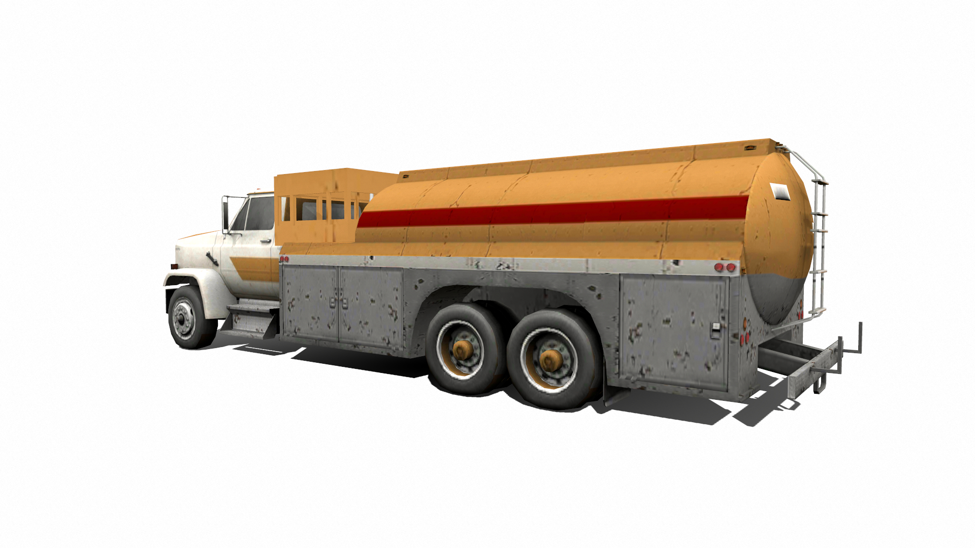 fuel truck low-poly 3d model