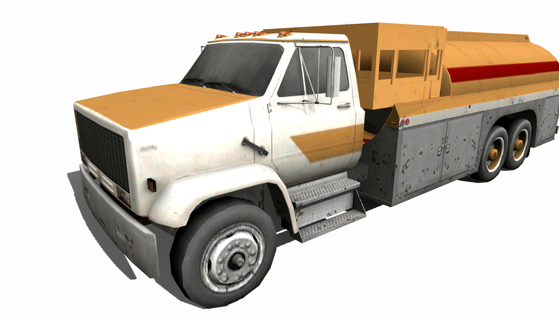 fuel truck low-poly 3d model