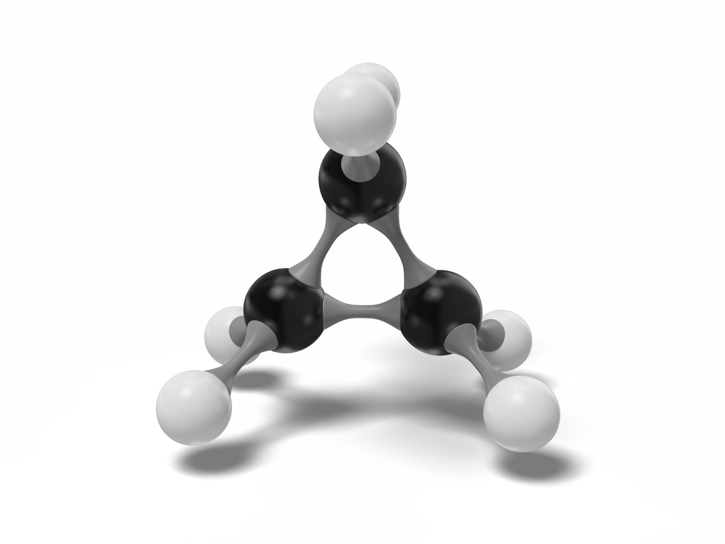 D Cyclopropane Molecular Model C H Modelo D Turbosquid