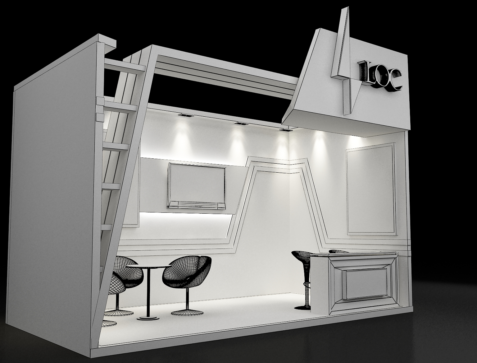 booth exhibition stand3d模型