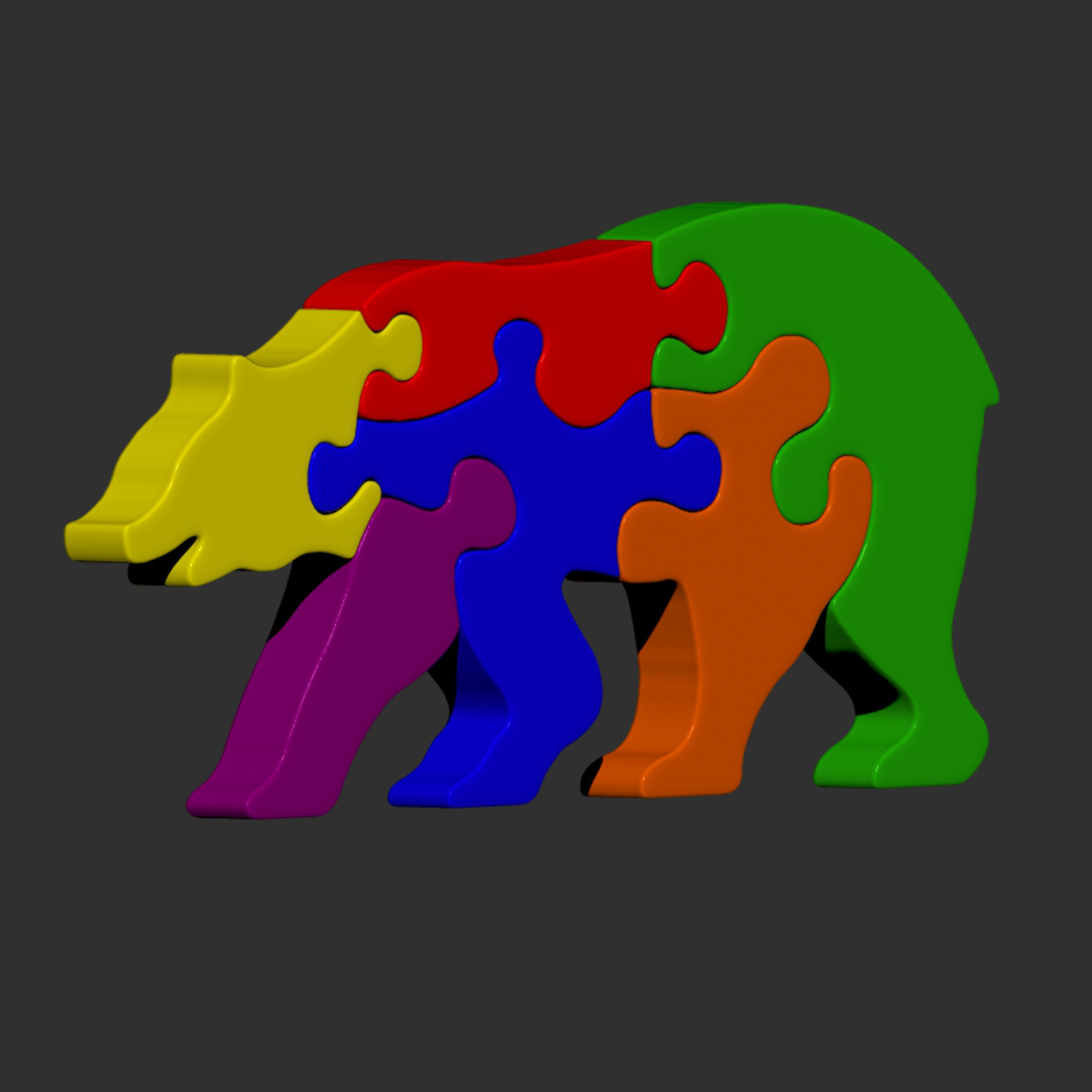 bear puzzle3d模型