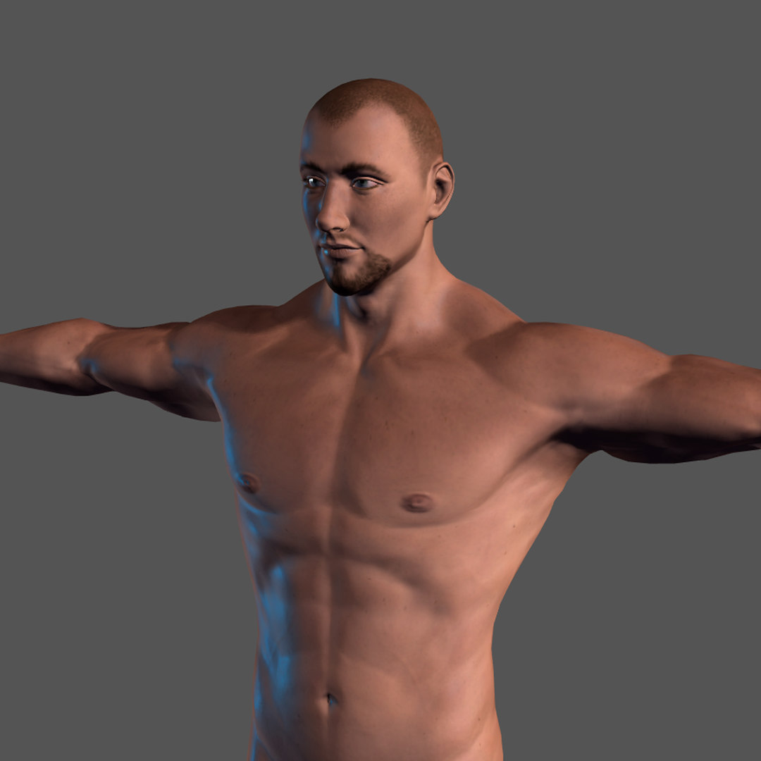 D Man Character Rigged Turbosquid