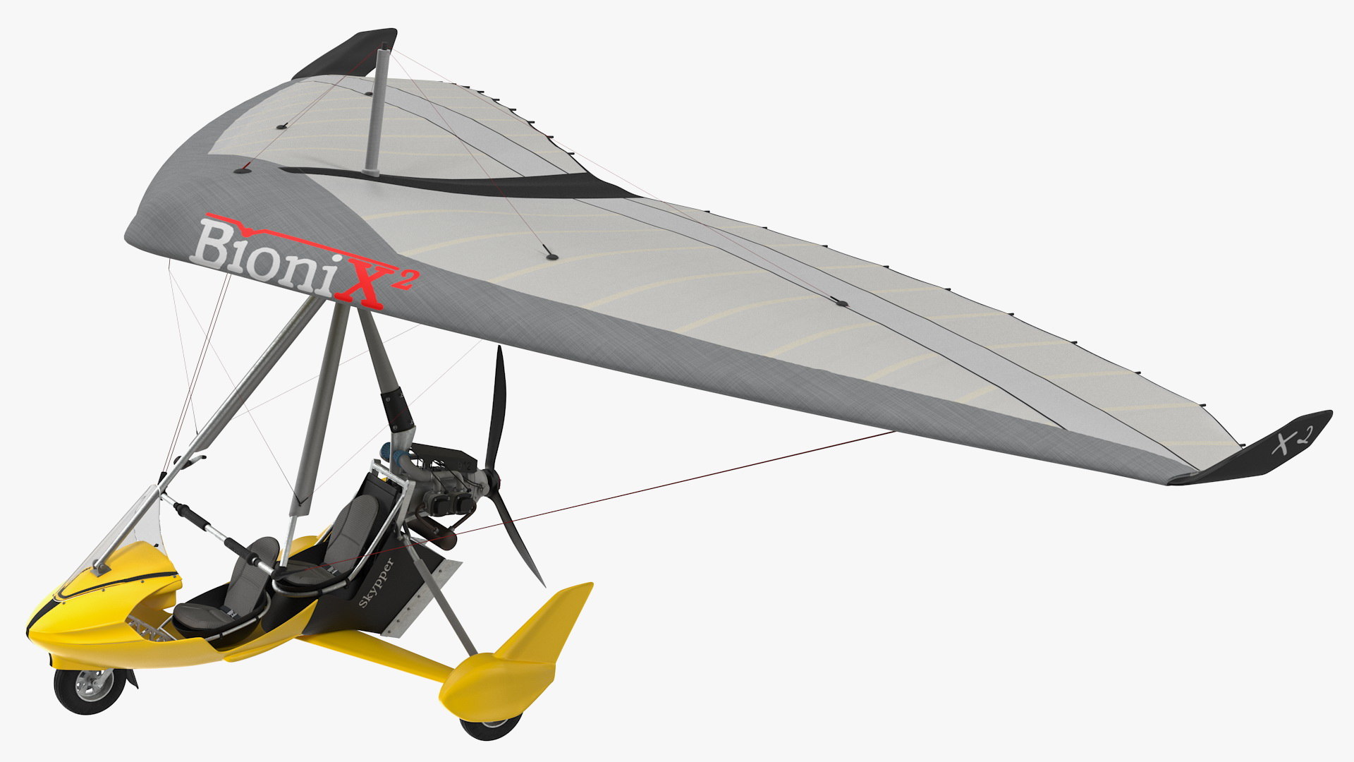 tandem ultralight trike wing bionix23d模型