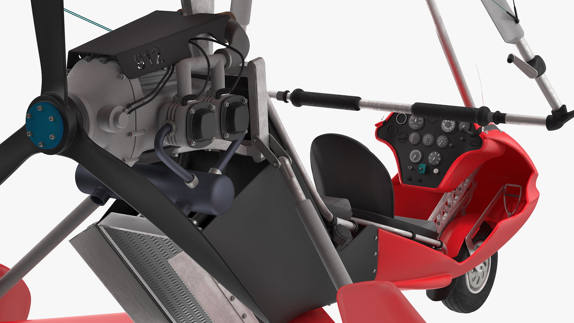 tandem ultralight trike3d模型