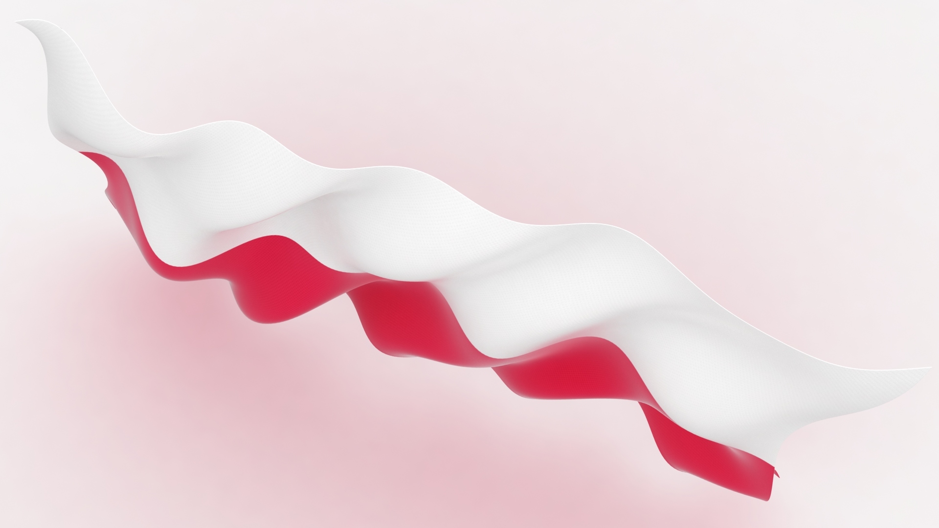 poland flag animated3d模型