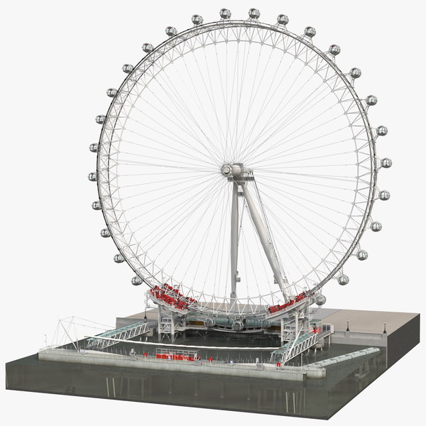 3d london eye millennium wheel