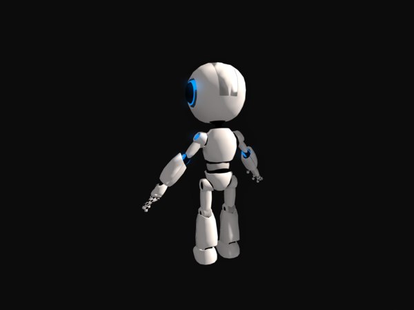 Cute Robot Rigged Model Turbosquid