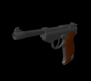 walther p38 3d model