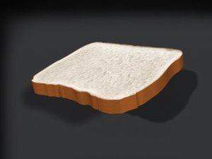 3d model of bread slice