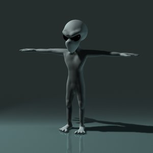 poser 7 gray alien model