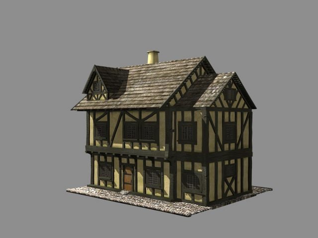 building medieval house 3d model