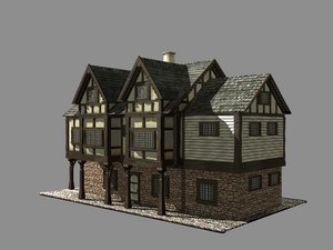 old europian house buildings 3d model