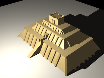 ziggurat pyramid mesopotamia 3d model