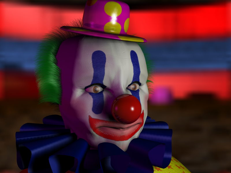 3d clown head