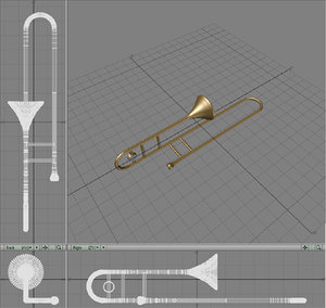 3d model trombone brass