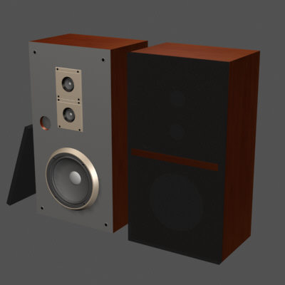 speakers 3d model