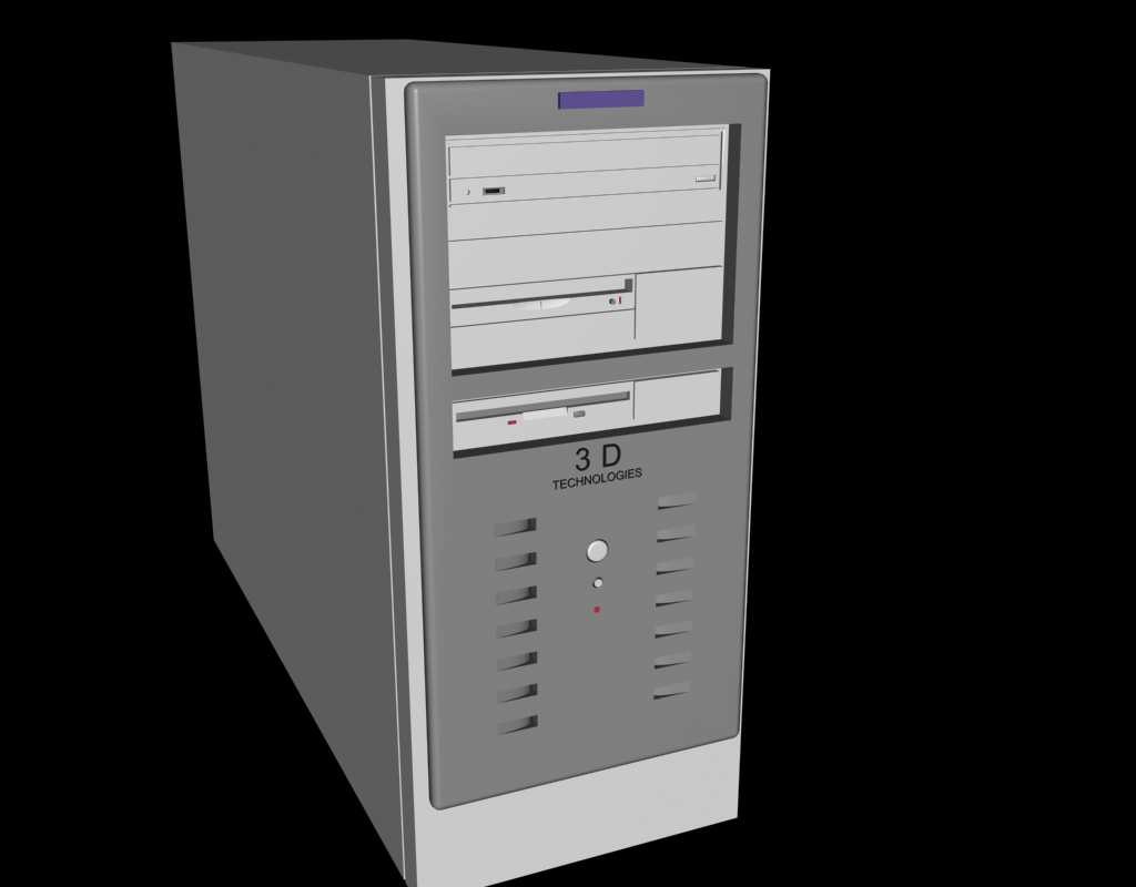 cpu tower 3d model