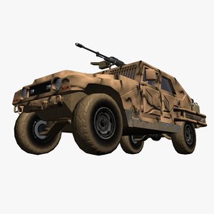 3d model armoured car hummer