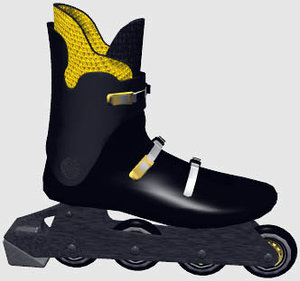 3ds max roller-blade bauer boot