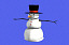 3d model snowman snow