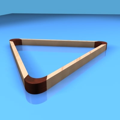 pool table triangle 3d max