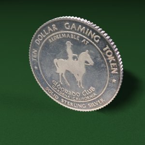 3d model token coin