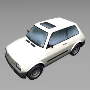 car white 3d model