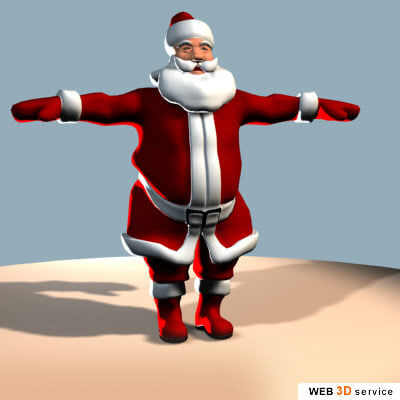 santa claus 3d drawing