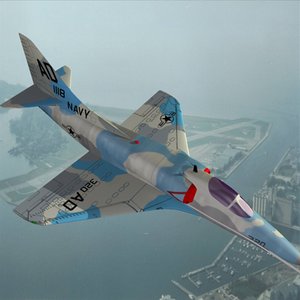 a4 skyhawk 3d model