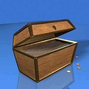 3d treasure chest model